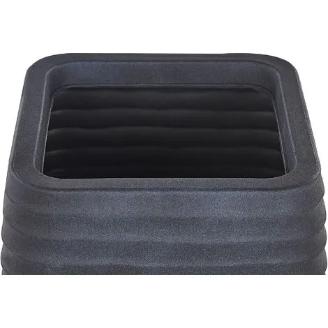 Beliani Modern Outdoor Garden Flower Pot Large 38 X 37 Cm Square Planter Black Parikia 7 Beliani Modern Outdoor Garden Flower Pot Large 38 X 37 Cm Square Planter Black Parikia - Image 5