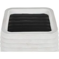 Beliani Outdoor Garden Flower Pot Large 50 X 49 Cm Square Planter Dirty White Parikia 11 Beliani Outdoor Garden Flower Pot Large 50 X 49 Cm Square Planter Dirty White Parikia -Indoor Flower Pot 36731901 5 1