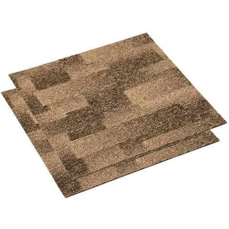 Floor Carpet Tiles 20 Pcs 5 M² Brown VidaXL 3 Floor Carpet Tiles 20 Pcs 5 M² Brown VidaXL