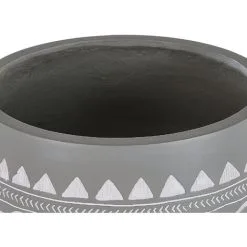 Beliani Flower Pot Wooden Stand Light Grey Magnesium Round Inlaid Motif Weira 10 Beliani Flower Pot Wooden Stand Light Grey Magnesium Round Inlaid Motif Weira -Indoor Flower Pot 37084377 4