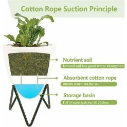 LangRay 3 Pcs Flower Pots, Flower Pots With Stands, Plant Holders Plant Pots, Plants Plant Pot For Indoor, Outdoor, Balcony, Garden (Small) -Indoor Flower Pot 37252728 2