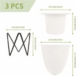 LangRay 3 Pcs Flower Pots, Flower Pots With Stands, Plant Holders Plant Pots, Plants Plant Pot For Indoor, Outdoor, Balcony, Garden (Small) -Indoor Flower Pot 37252728 4