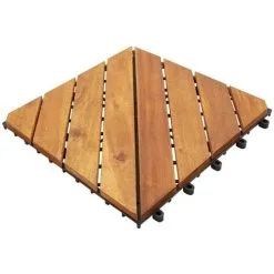Decking Tiles 10 Pcs 30x30 Cm Solid Acacia Wood VidaXL