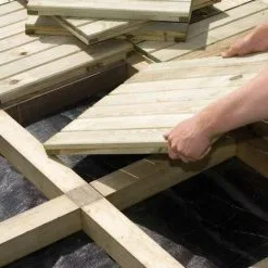 Forest & Garden Patio Deck Tile 60 X 60cm Pack Of 4 -Indoor Flower Pot 40455710 3