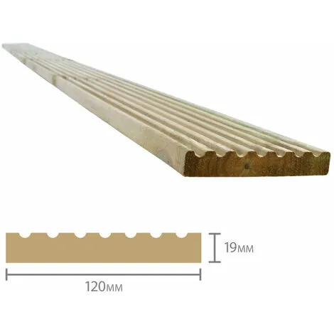 Forest & Garden Forest Treated Softwood Deck Board 19mm X 120mm X 2.4m Pack Of 10 3 Forest & Garden Forest Treated Softwood Deck Board 19mm X 120mm X 2.4m Pack Of 10