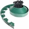 VOUNOT Plastic Garden Edging, Flexible Lawn Edging With Pegs, Green 10m -Indoor Flower Pot 42671796 1