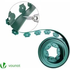 VOUNOT Plastic Garden Edging, Flexible Lawn Edging With Pegs, Green 10m -Indoor Flower Pot 42671796 3