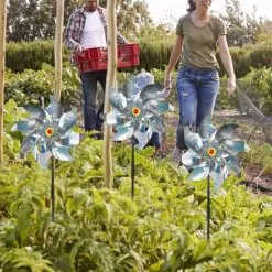 LITZEE Bird Repellent, 10 Pieces Windmill Reflector, Reflective Bird Repellent, Reflective Windmill Bird Repellent To Protect Garden, Orchard, Yard, Roof -Indoor Flower Pot 42955217 5