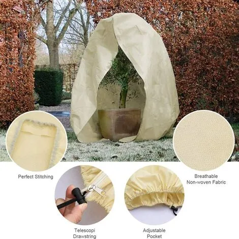 LITZEE Garden Fleece Plant Warming Jackets, Winter Plant Frost Protection Cover - 2Pack (180 X 120CM) 4 LITZEE Garden Fleece Plant Warming Jackets, Winter Plant Frost Protection Cover - 2Pack (180 X 120CM) - Image 2