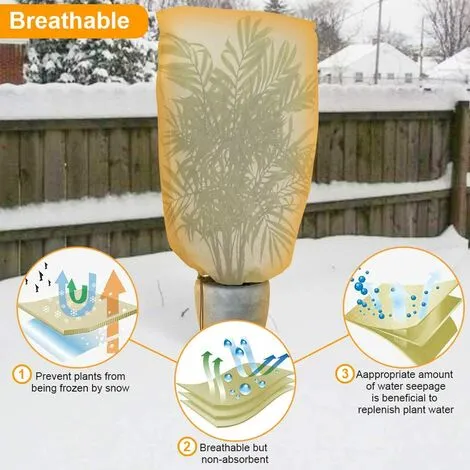 LITZEE Garden Fleece Plant Warming Jackets, Winter Plant Frost Protection Cover - 2Pack (180 X 120CM) 5 LITZEE Garden Fleece Plant Warming Jackets, Winter Plant Frost Protection Cover - 2Pack (180 X 120CM) - Image 3