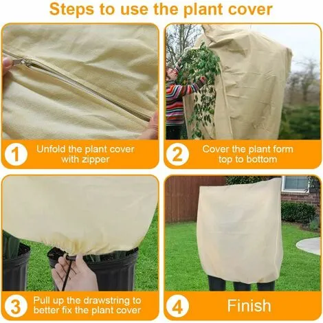 LITZEE Garden Fleece Plant Warming Jackets, Winter Plant Frost Protection Cover - 2Pack (180 X 120CM) 6 LITZEE Garden Fleece Plant Warming Jackets, Winter Plant Frost Protection Cover - 2Pack (180 X 120CM) - Image 4