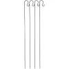 Selections 4 X Shepherds Crook Black Metal Garden Border Hooks (1.5m) -Indoor Flower Pot 49696174 1