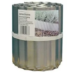 Selections Galvanised Steel Lawn Edging Roll (16.5cm X 5m)