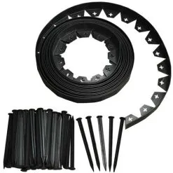 Selections Flexible Plastic Garden Edging With 40 Pegs (10m)
