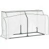 Outsunny Mini Greenhouse Portable Garden Growhouse With Zipper Design, White -Indoor Flower Pot 50886504 1