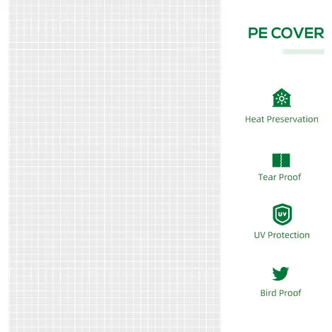 Outsunny Mini Greenhouse Portable Garden Growhouse With Zipper Design, White 6 Outsunny Mini Greenhouse Portable Garden Growhouse With Zipper Design, White - Image 4