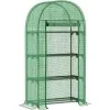 Outsunny 80 X 49 X 160cm Mini Greenhouse Portable Green House With Storage Shelf -Indoor Flower Pot 51386031 1
