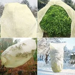 Langray Plant Freeze Protection Covers, Winter Plant Frost Cover Blanket Jacket For Plants Trees Shrub With Drawstring, Upgraded Thickness Plant Cover For Winter (6080cm) -Indoor Flower Pot 51801080 3