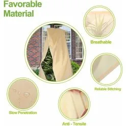 Langray Plant Fleece Frost Protection, Plant Frost Protection Cover For Plants Trees Shrubs-Reusable Shrub Covers Jacket With Zipper Drawstring(10080cm) -Indoor Flower Pot 51802491 5