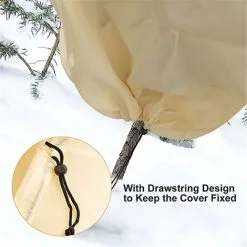 Langray Plant Freeze Protection Covers, Winter Plant Frost Cover Blanket Jacket For Plants Trees Shrub With Drawstring, Upgraded Thickness Plant Cover For Winter (80100cm) -Indoor Flower Pot 51802736 5