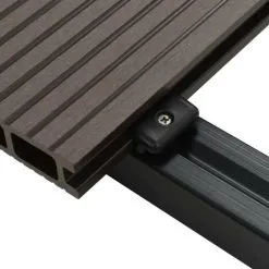 Topdeal WPC Hollow Decking Boards With Accessories 10m2 2.2m Dark Brown VDTD18610 -Indoor Flower Pot 51865700 5