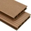 Topdeal WPC Hollow Decking Boards With Accessories 20 M2 2.2 M Teak VDTD18605
