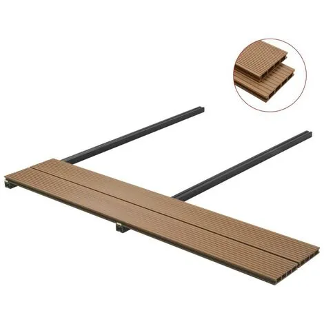 Topdeal WPC Hollow Decking Boards With Accessories 20 M2 2.2 M Teak VDTD18605 5 Topdeal WPC Hollow Decking Boards With Accessories 20 M2 2.2 M Teak VDTD18605 - Image 3