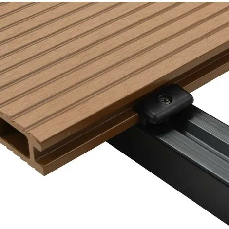 Topdeal WPC Hollow Decking Boards With Accessories 20 M2 2.2 M Teak VDTD18605 7 Topdeal WPC Hollow Decking Boards With Accessories 20 M2 2.2 M Teak VDTD18605 - Image 5
