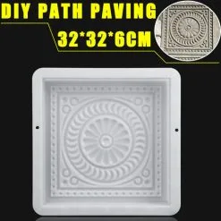 Kingso 1PC 30x30x6cm Plastic Retro Stepping Stone Garden Concrete Mold Garden Decor -Indoor Flower Pot 51941488 3