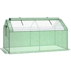 Outsunny Portable Greenhouse Outdoor Growhouse With 4 Windows For Plants, Green