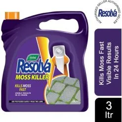 Resolva Moss Killer Kills Moss & Algae Fast Ready To Use For Lawn And Garden, 3L