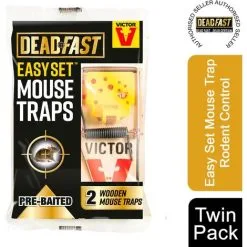 Deadfast Easy Set Mouse Trap Rodent Control Twin 2 Pack