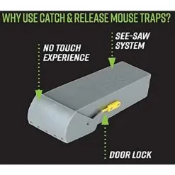 Deadfast Live Catch & Release Mouse Trap Reusable Rodent Control Twin 2Pack -Indoor Flower Pot 53315199 5