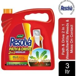 Resolva Weed Killer 2 In 1 Path & Drive Kills Moss & Algae Ready To Use, 3L