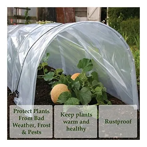 Garden Mile 2x Polytunnel Cloche Mini Garden Greenhous, Seedling Propagator, Plant Cover Frost Protection 1.5m X 45cm X 45cm 5 Garden Mile 2x Polytunnel Cloche Mini Garden Greenhous, Seedling Propagator, Plant Cover Frost Protection 1.5m X 45cm X 45cm - Image 3