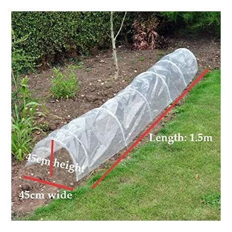 Garden Mile 2x Polytunnel Cloche Mini Garden Greenhous, Seedling Propagator, Plant Cover Frost Protection 1.5m X 45cm X 45cm 6 Garden Mile 2x Polytunnel Cloche Mini Garden Greenhous, Seedling Propagator, Plant Cover Frost Protection 1.5m X 45cm X 45cm - Image 4