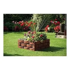 Garden Mile 12pc Brick Effect Garden Edging, Garden Lawn Borders Fence Flowerbed Grass Edging -Indoor Flower Pot 54420816 5