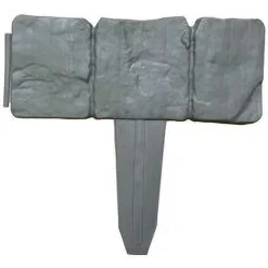 MUFF 10 Pieces Lawn Edging Pebble Effect Plastic Hammer In Plant Lawn Border Support Structure Dark Grey 9 MUFF 10 Pieces Lawn Edging Pebble Effect Plastic Hammer In Plant Lawn Border Support Structure Dark Grey -Indoor Flower Pot 54685906 3