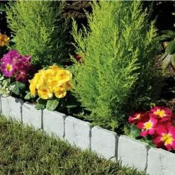 MUFF 10 Pieces Lawn Edging Pebble Effect Plastic Hammer In Plant Lawn Border Support Structure Dark Grey 10 MUFF 10 Pieces Lawn Edging Pebble Effect Plastic Hammer In Plant Lawn Border Support Structure Dark Grey -Indoor Flower Pot 54685906 4