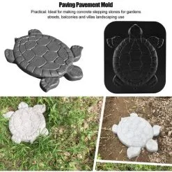 Tinor Turtle Paving Mold Plastic Paving Medium Concrete Molds Stones Stepping Stone Garden Driveway Mold Paving Path Mold Walk Maker 15.74 X 13.39 X 1.50 Inch Decorative Stones For Garden Lawn -Indoor Flower Pot 55651000 5