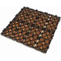 Tinor WPC Plastic Composite Tile Outdoor Flooring Wood-plastic Slabs Outdoor Grating Plug-in System For Patio Garden Balcony(11 Pieces-30 30cm (Almond Yellow)) -Indoor Flower Pot 55651005 3