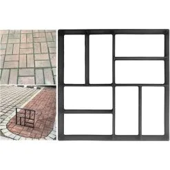 Tinor Path Maker Mould, Plastic Paving Mold, Reusable Cement Concrete, Stone Design, Paver Walkway, Garden Path, Patio Path, Pathmate Mold, DIY Paving (40 40 4cm)