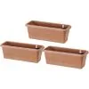 FRANKYSTAR Straw - Set Of 3 Self-watering Planters For Indoor And Outdoor Use. Set Of 3 Flower Boxes 40x20x17,5h With Self-watering System Colour Terracotta -Indoor Flower Pot 57255876 1