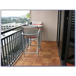 Garden Mile 18pk Deck Floor Tiles Inter Locking Click-In Anti-Slip Wooden Decking Tiles - For Deck, Patio, Balcony, Roof Terrace, Hot Tub Tiles Tiling Flooring Decking Indoor Or Outdoor Garden Easy Install -Indoor Flower Pot 58239646 3