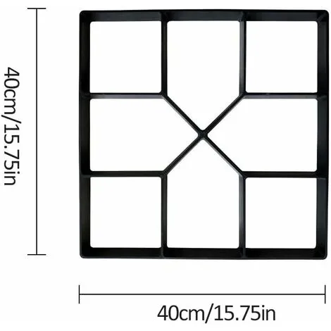 ECHOO Plastic Flooring Mold Paving Mold, Medium Concrete Molds Stones, Stepping Stone 4 ECHOO Plastic Flooring Mold Paving Mold, Medium Concrete Molds Stones, Stepping Stone - Image 2