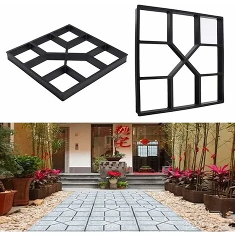 ECHOO Plastic Flooring Mold Paving Mold, Medium Concrete Molds Stones, Stepping Stone 5 ECHOO Plastic Flooring Mold Paving Mold, Medium Concrete Molds Stones, Stepping Stone - Image 3