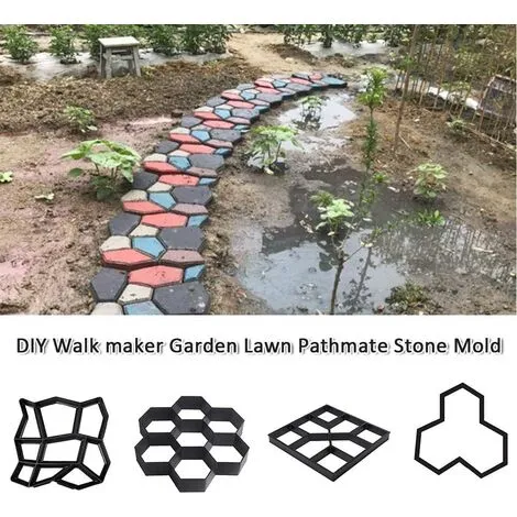 ECHOO Plastic Flooring Mold Paving Mold, Medium Concrete Molds Stones, Stepping Stone 6 ECHOO Plastic Flooring Mold Paving Mold, Medium Concrete Molds Stones, Stepping Stone - Image 4