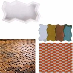 ECHOO Paving Mold 2 Pieces Concrete Pavement Mold DIY Plastic Path Maker Brick Cement Paving Mold -Indoor Flower Pot 58417213 3