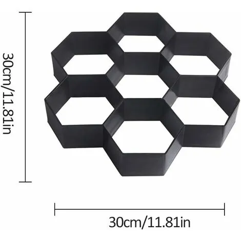 ECHOO Plastic Flooring Mold Paving Mold, Medium Concrete Molds Stones, Stepping Stone 4 ECHOO Plastic Flooring Mold Paving Mold, Medium Concrete Molds Stones, Stepping Stone - Image 2