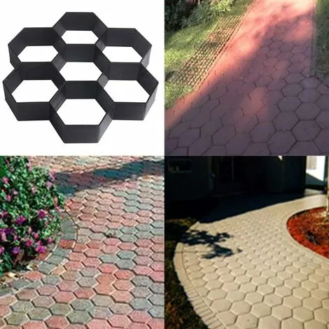 ECHOO Plastic Flooring Mold Paving Mold, Medium Concrete Molds Stones, Stepping Stone 5 ECHOO Plastic Flooring Mold Paving Mold, Medium Concrete Molds Stones, Stepping Stone - Image 3